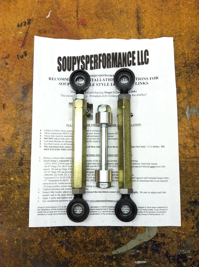 Soupys Performance lowering links. ZX14R